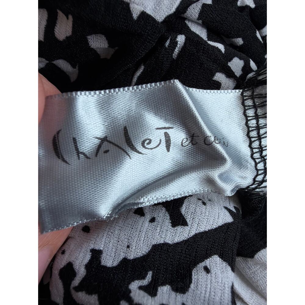 Chalet Black And White Funky Super Lightweight Pattern Crinkle Lantern Pants 2X - Picture 6 of 8